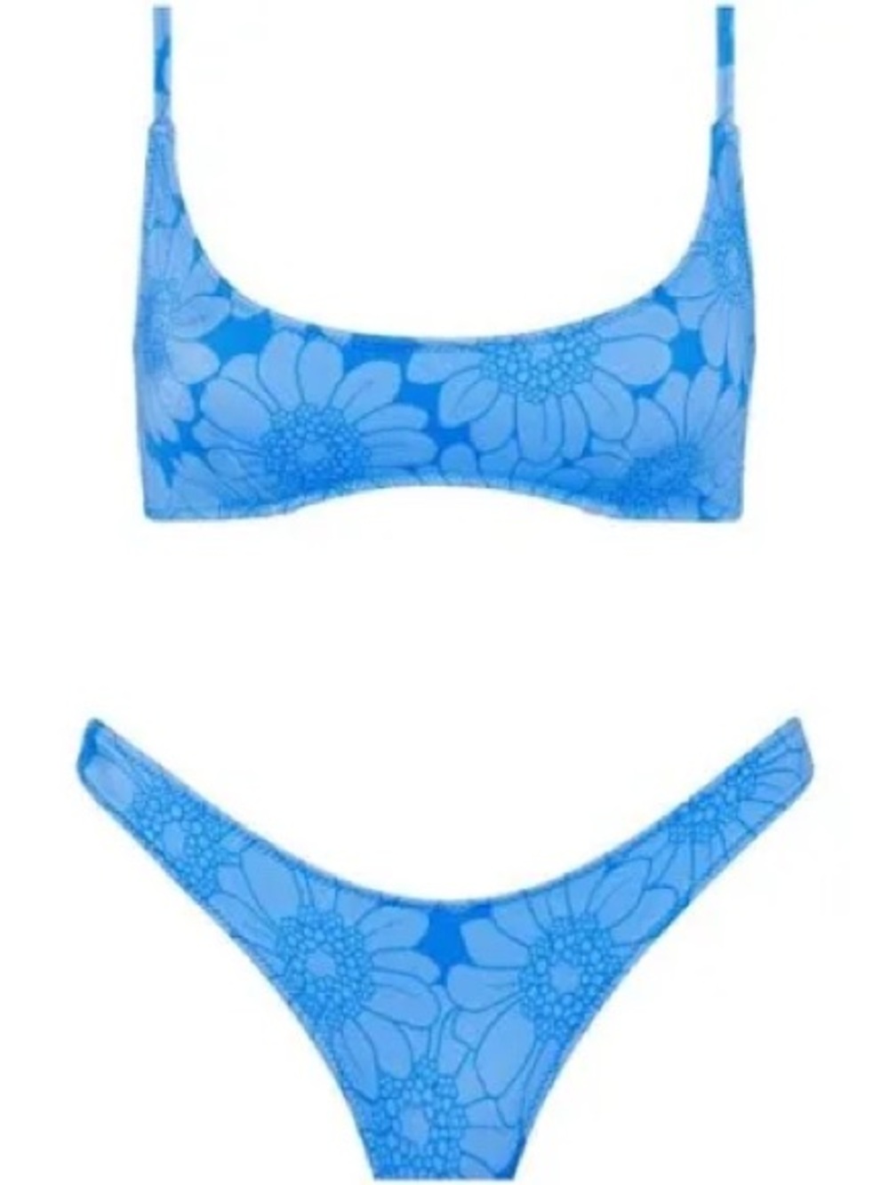 triangl swimwear Turquoise Floral Bikini Bottoms